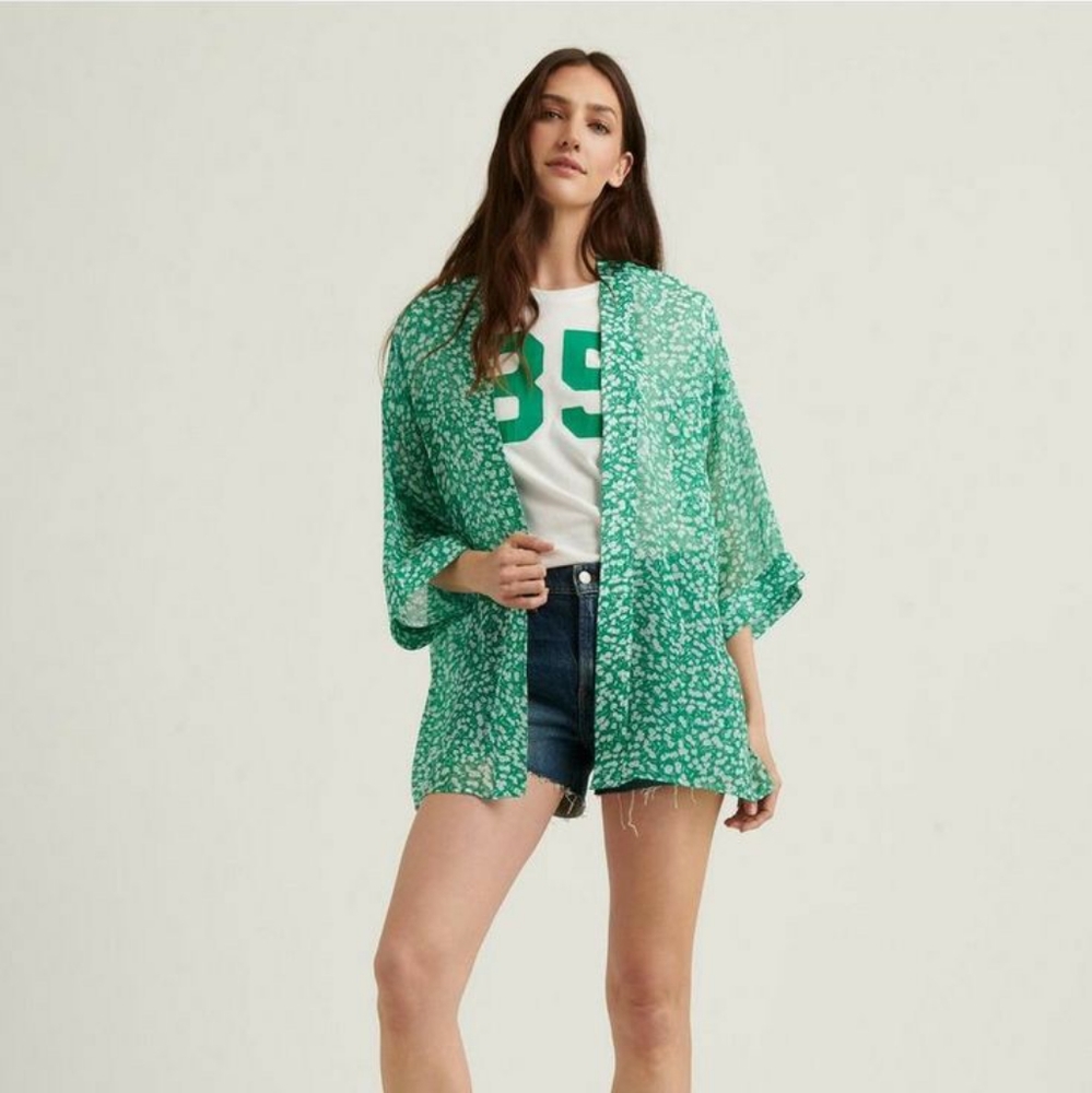 Lucky Brand tie waist kimono